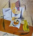 Komposition Schale aus Früchten und geschnittene Birne 1913 Kubismus Pablo Picasso